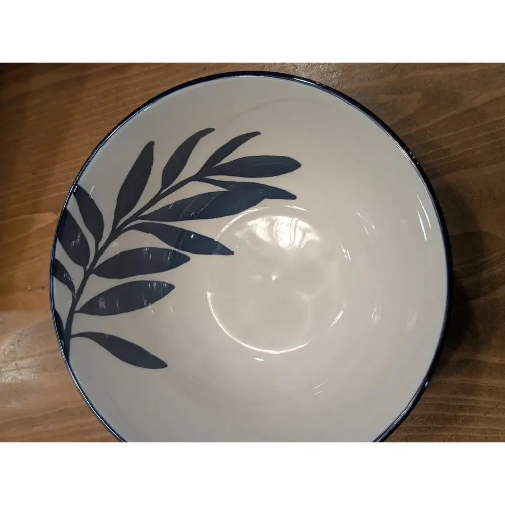 Certified Blue Arbor Stoneware Bowl Set, 6 Piece Set, Cobalt Blue, New in Box